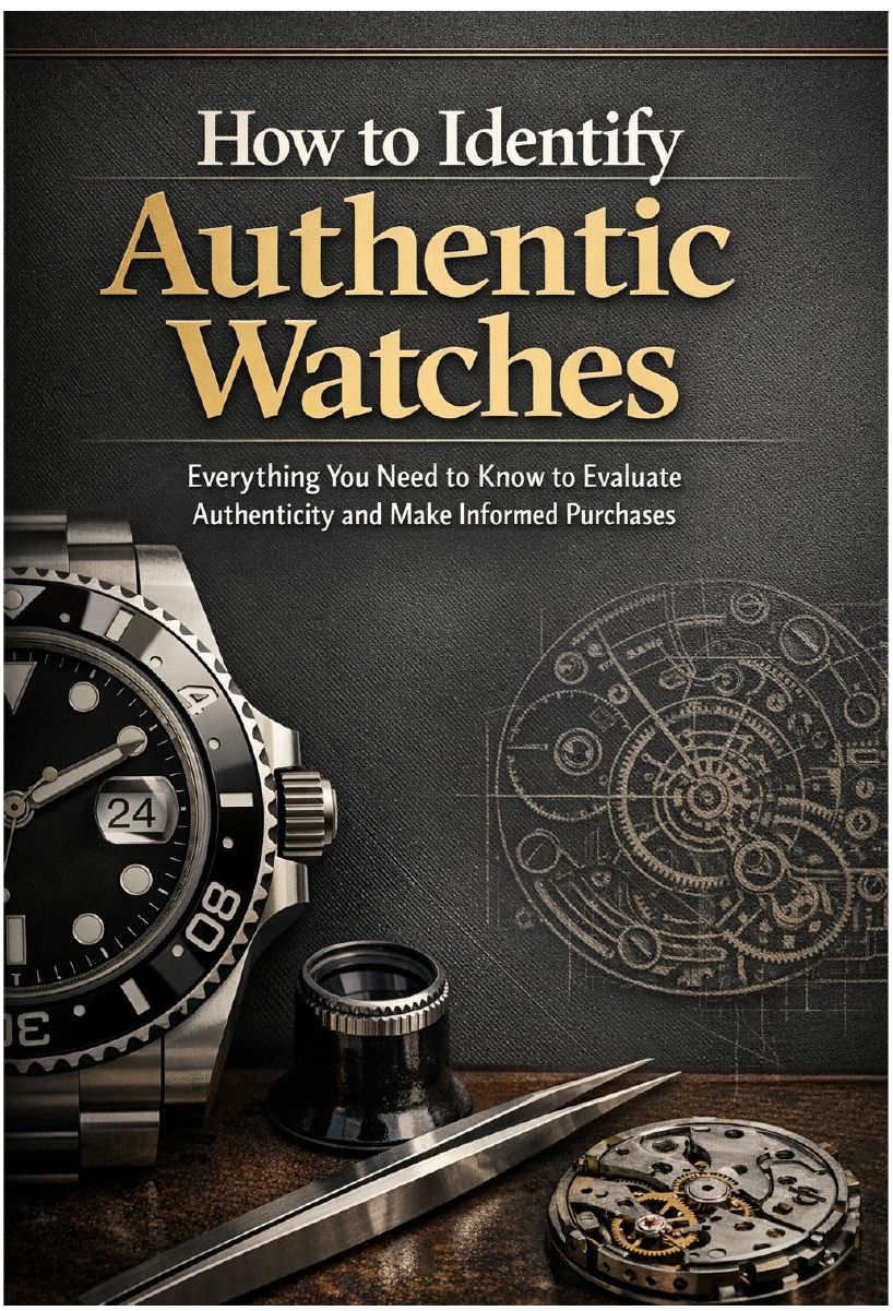 Cover of How to Identify Authentic Watches, a 55-page PDF guide